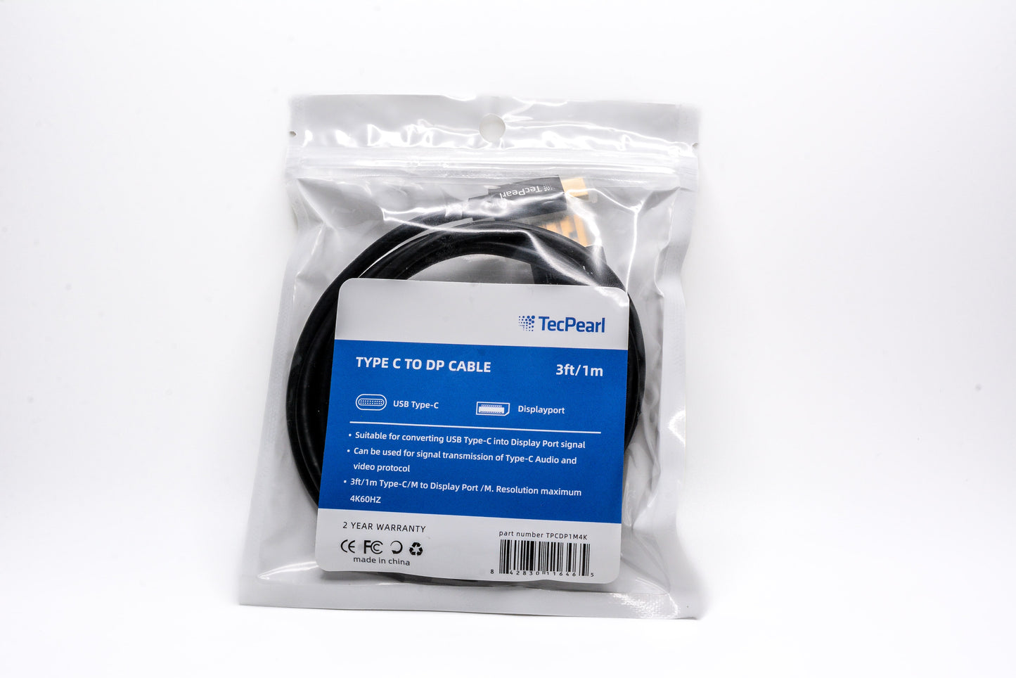 TYPE C TO DP CABLE (3FT/1M)