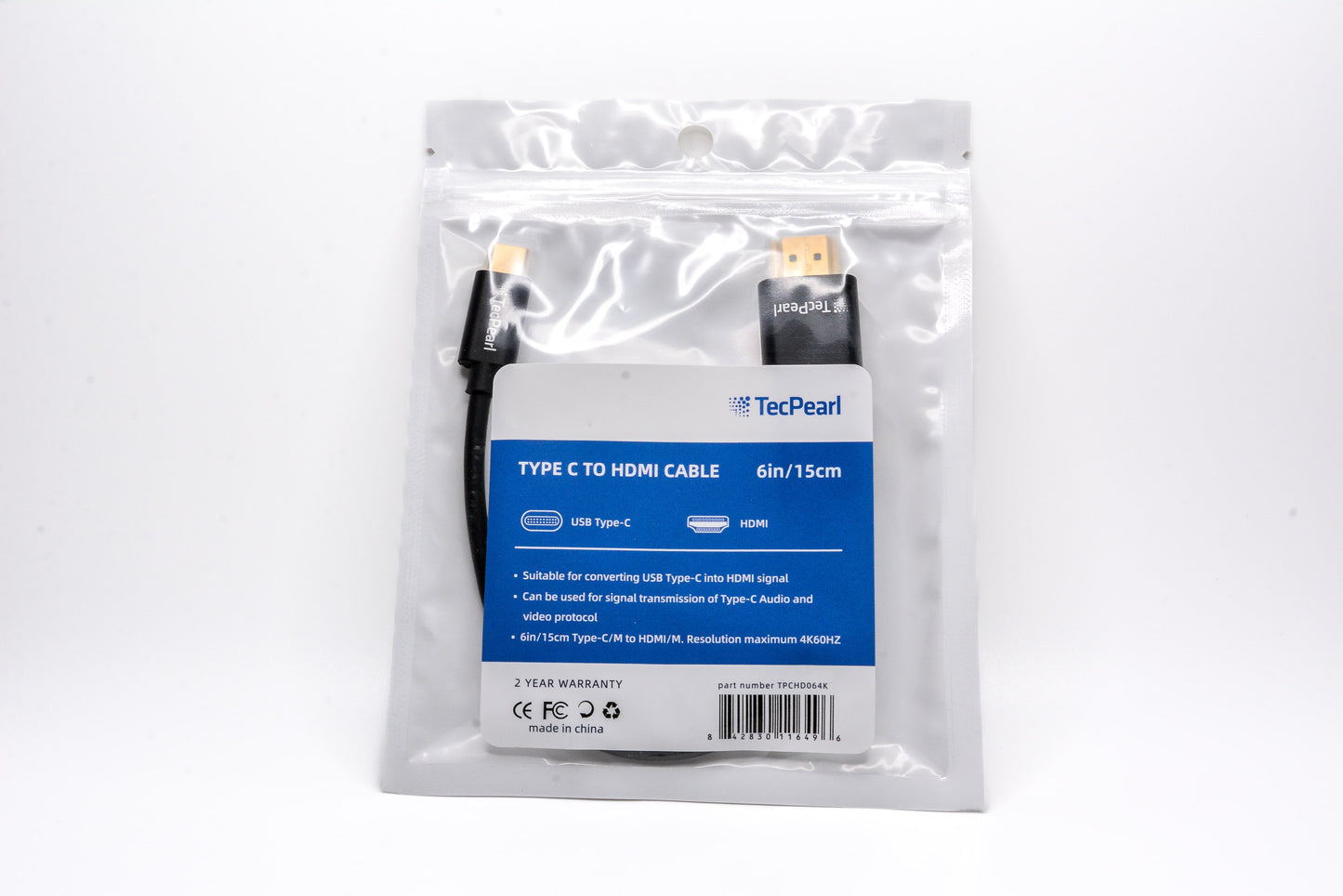 TYPE C TO HDMI CABLE (6IN/15CM)
