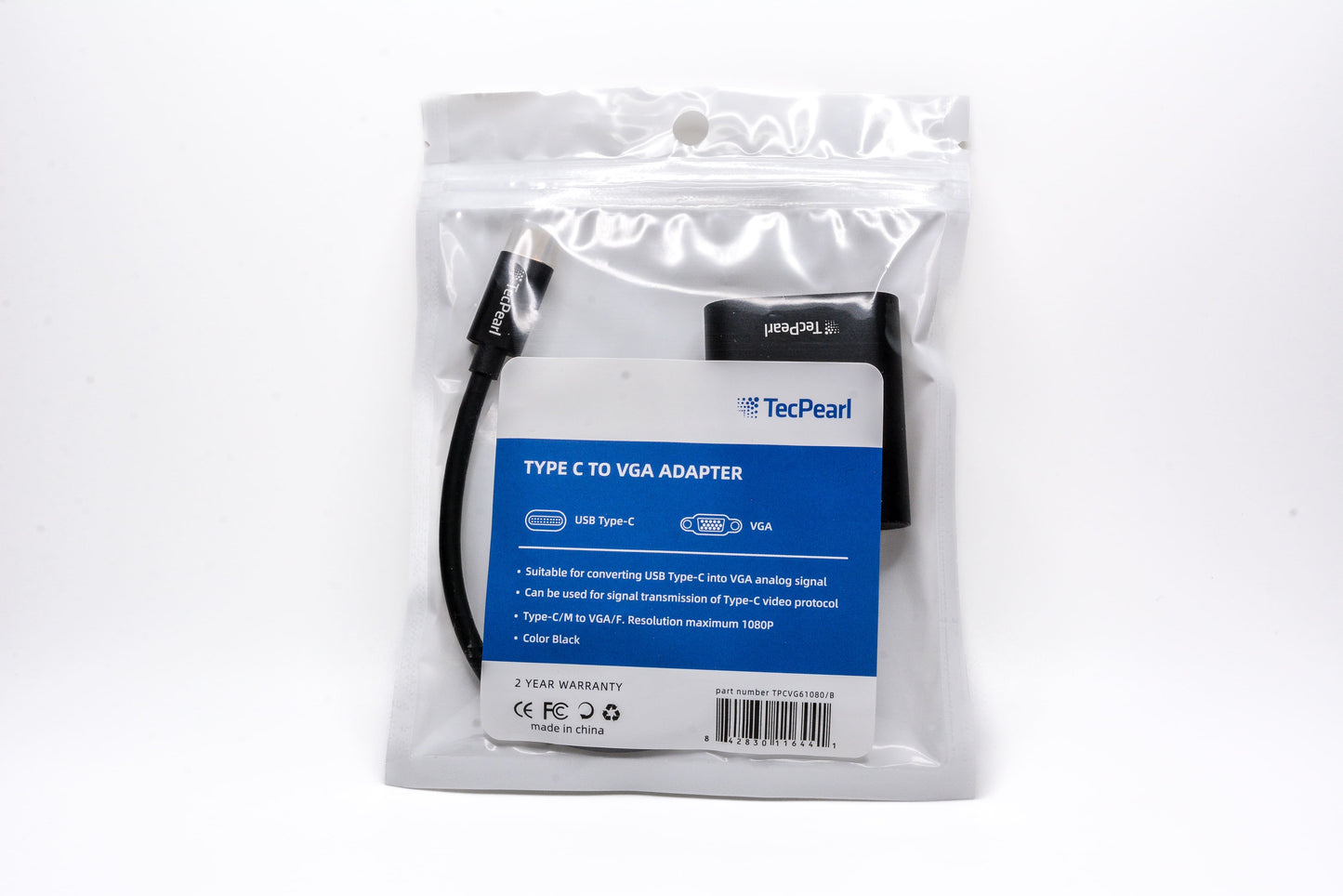 TecPearl Type C to VGA/F Adapter